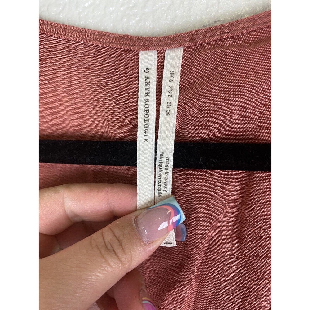 ANTHROPOLOGIE | Pink Wrap Dress - Picture 4 of 9